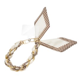 ZOOEASS Phone Wrist Lanyard Gold Metal Scarf Phone Charm Strap with Tether Tab Women Phone Chain Accessories for Handbags(Style 3)