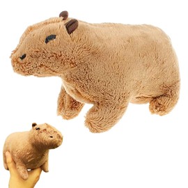 Mastery Brand Peluche de Capybara Realista - Capibara Suave y Adorable Regalo para Niños y Niñas en Color Café; Juguete de Peluches Animalito Tierno Kawaii Esponjoso y Relleno.