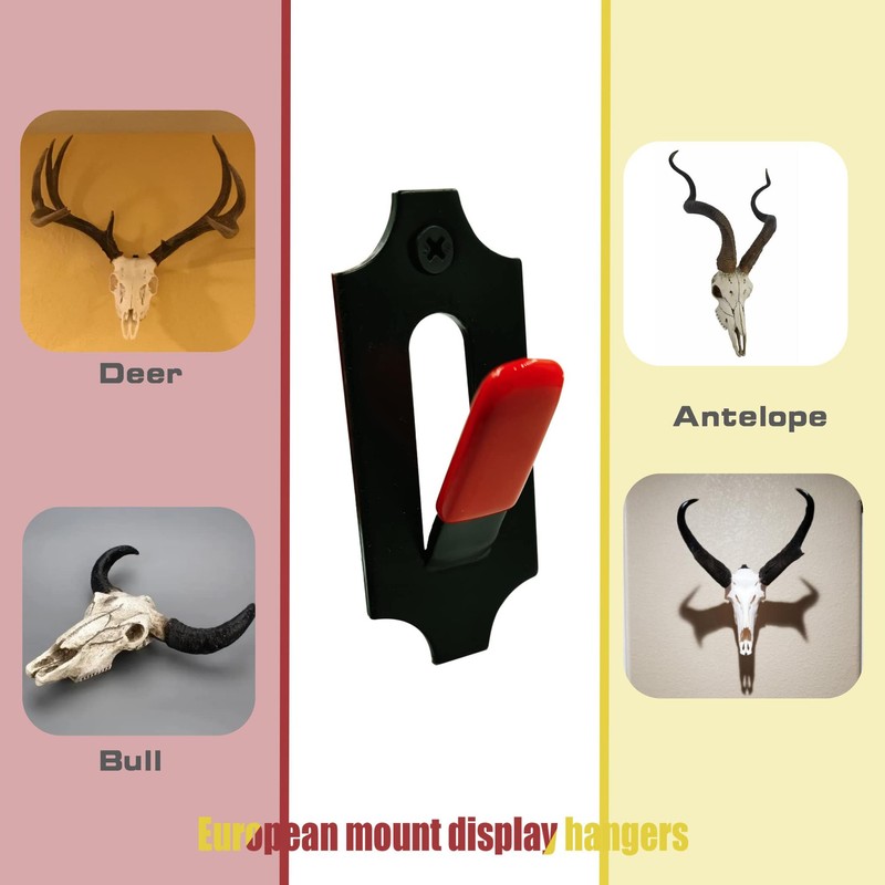PLAIRC 6 Pack European Mount Skull Hanger, Deer Skull Mount