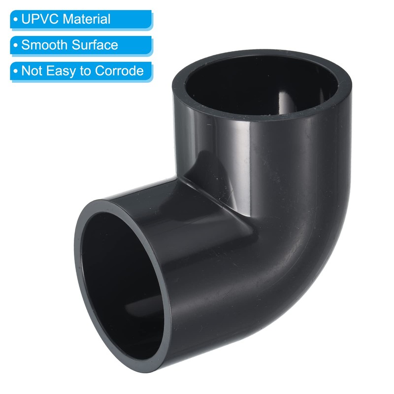 PATIKIL UPVC Pipe Fitting Elbow 50mm Socket, 90 Degree Adapter