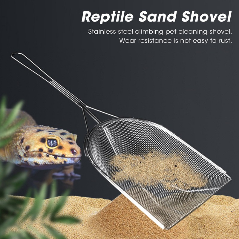 Reptile Sand Shovel Scooper Stainless Steel Fine Durable Litter Corner
