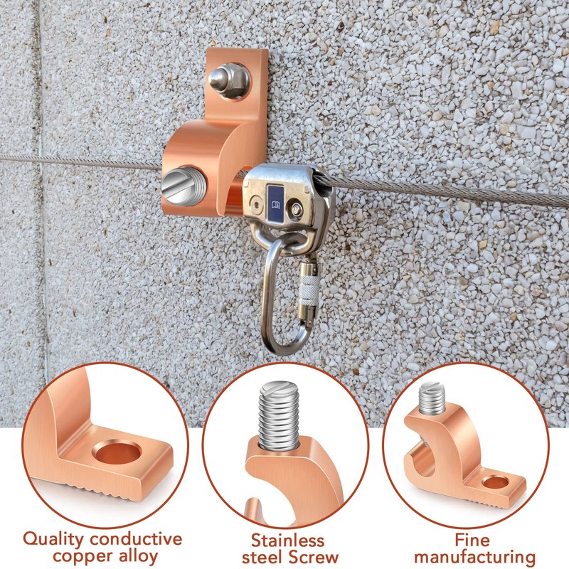 Landhoow 10 Pack Lay in Connector Pool Bonding Lug Copper