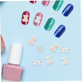 Healeved Flower Nail Art Decor Cute Bear Accents Small Accessories for Manicure for Parties and Personal Use