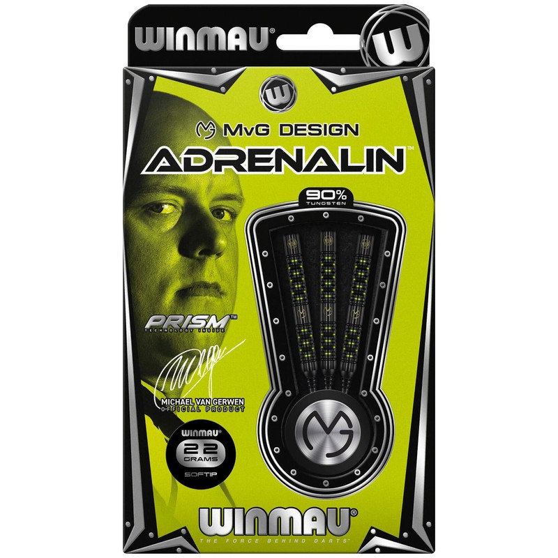 WINMAU Michael Van Gerwen MvG Adrenaline 22 g Professional Tungsten