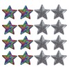 Sctmda 30 pieces of iron-on star appliqués for iron-on stars appliques star sequins patches sew-on patches star patches iron-on patches star stars embroidered patch