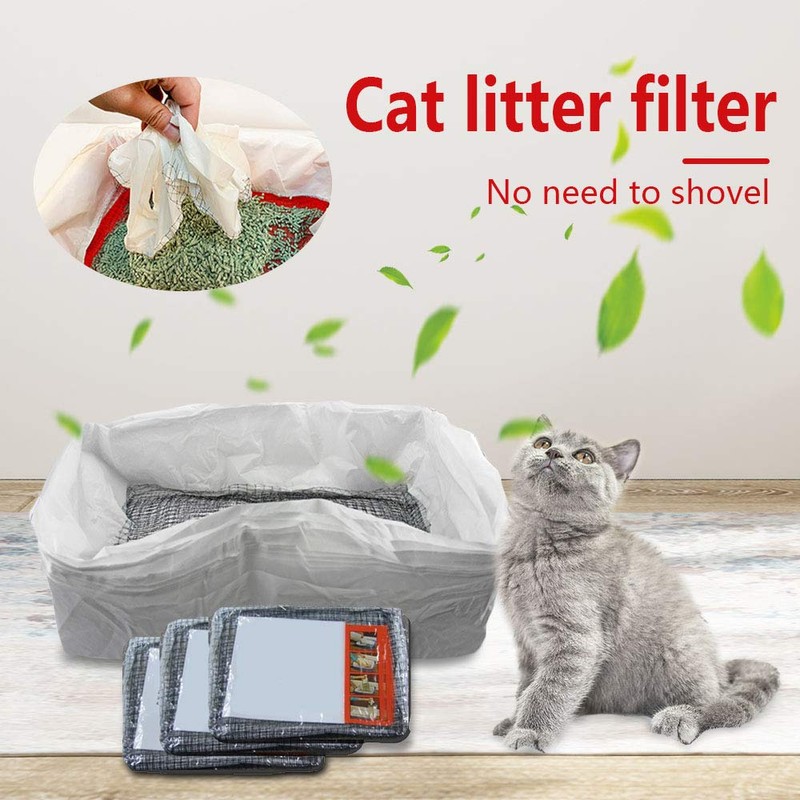 10 Pcs Cat Litter Box Liners Reusable Cat Feces Filter