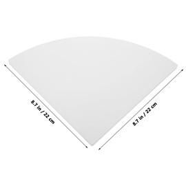 Luxshiny Plastic Floating Corner Shelf, 22cm Wall Mounted Corner Shelf Round End Display Shelf Monitor Shelf Bookshelf for Kitchen Room Living Room Bathroom