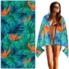 Lubibi Microfiber Beach Towel - Extra Large, Sand-Free, Lightweight Travel-Friendly Beach Towel, Beach Essentials, Palm Tree Beach Towel, for Kids, Adults, Family, Travel, Gym, Pool(160 * 80cm