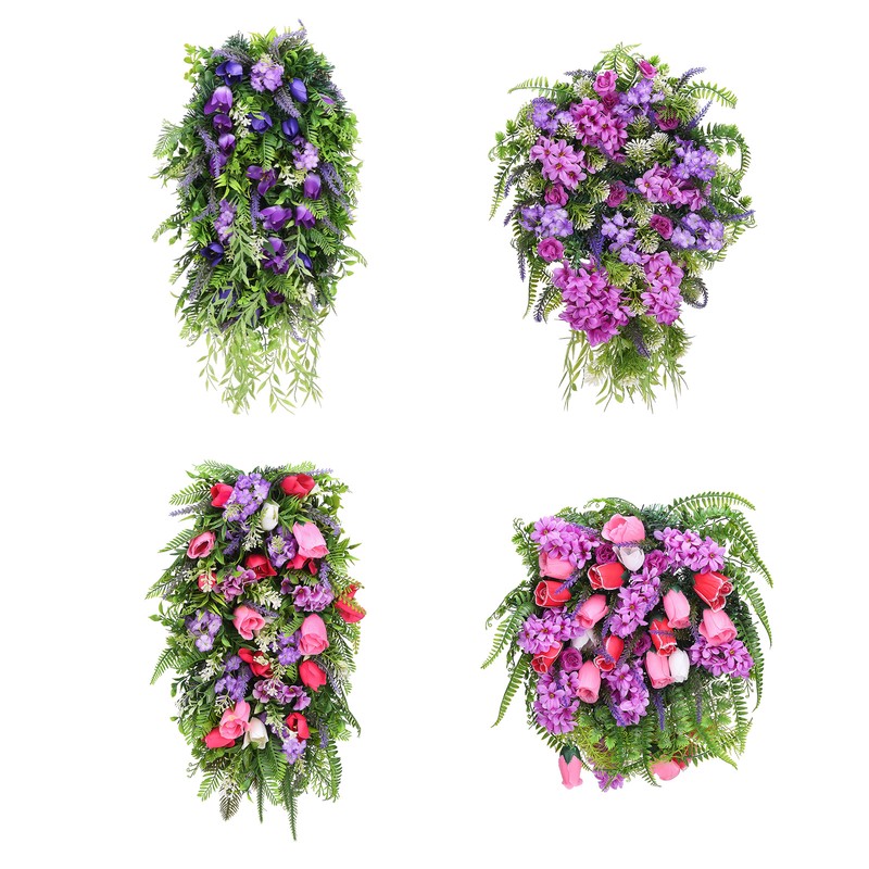 Artificial Flower Wreath Wreath with Lilacs Hyacinths Hydrangeas Spring Summer