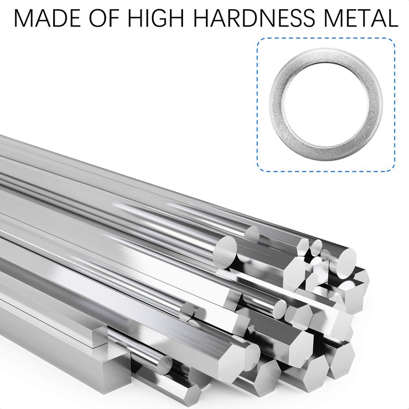 VANICE 10 Pcs Pedal Washers, Thickness Stainless Steel Replacement Silver