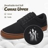 BENPAO Mens White Casual Shoes All Black Fashion Sneakers for
