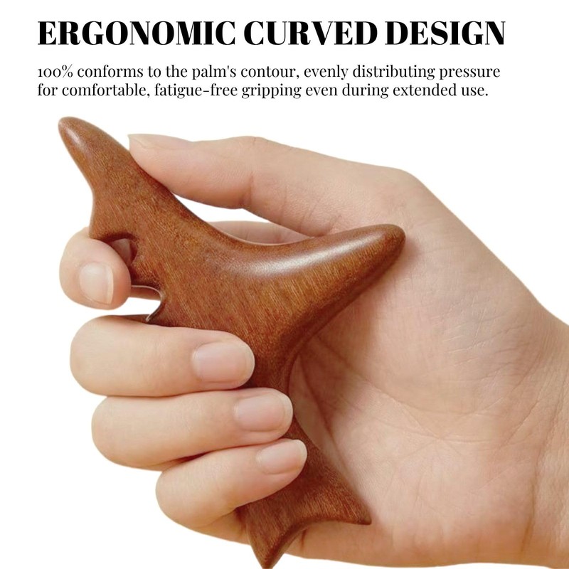 KINTEGOOD Wooden Foot Reflexology Massager Acupressure Gua Sha Tool