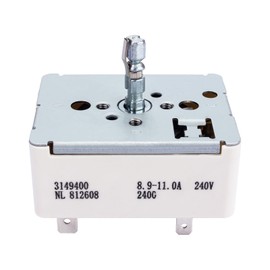Earthtec 3148954 WP3149400 3148953 AH336989 3148954 ES9400 EA336989 PS336989 PS11740783 3149404 812608 NL812608 Infinite Range Switch Replacement for Whirlpool Parts Stove 9148953 311859 310180