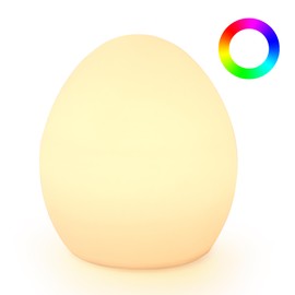 Yonito Baby Night Light: 16 Colors Changing Silicone Egg Light for Nursery, Rechargeable Touch Nightlight for Kids with Timer & Mermory, Dimmable Portable Nursery Night Light for Breastfeeding