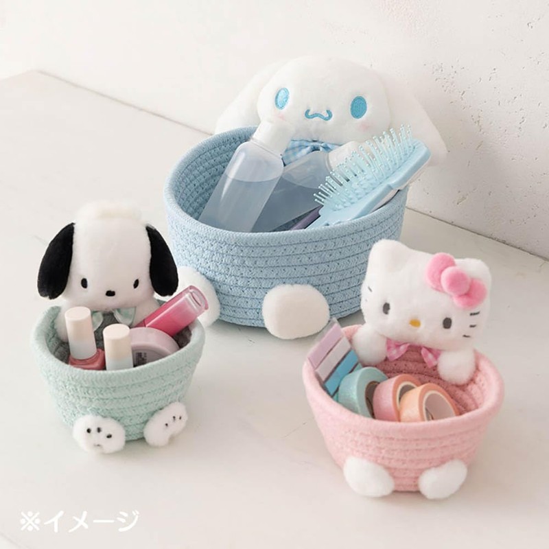 Sanrio 886637 Rope Basket with Mascot, M, Pompompurin, Storage