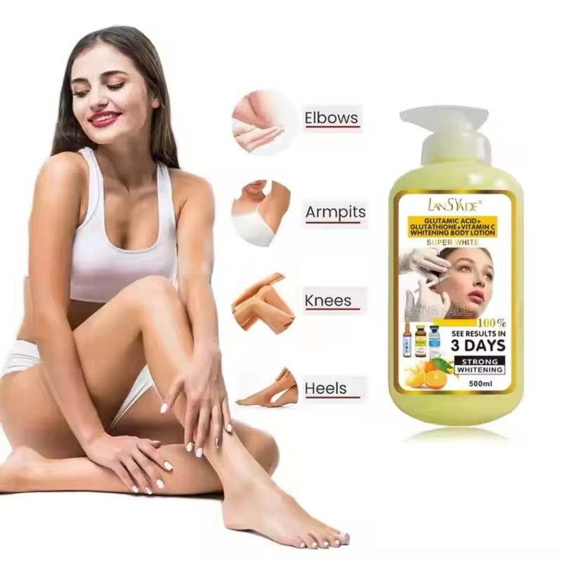 Lansyade Glutamic Acid, Glutathione Vitamin C, Whitening Lotion 500ml USA