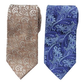 Towergem Extra Long Tie XL Men's Jacquard Microfibre Paisley 63 Inches, Pa2-087