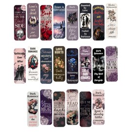 55 Laughs Dark Romance Bookmarks. Set of 11 Double Sided Dark Romance Bookmarks. Dark Twisted Romance Bookmarkers are Great Gift for Dark Romance Novel Lovers.