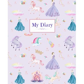 Girls Diary Unicorn | Girls Diary No Lock | Journal and Notebook for Girls |: Wide Ruled Lined White Pages |