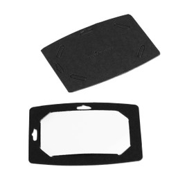 Durable Name Badge 54x90mm, Made of Recycled Paper and is 100 Percent Recyclable, with Euro Punching, Pack of 20 Name Tags, Black Badge with White Labels Included