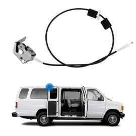 Replacement Door Upper Latch and Cable Assembly Compatible for Ford Econoline E150 E250 E350 Van 1992-2014 (1, Right Hinged Door(Left40% Upper)) AC2Z-15264A26-B AC2Z15264A26A