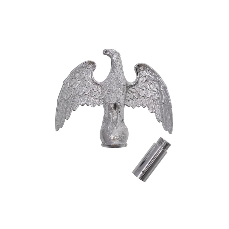 FRF FLAG Silver Eagle Head for Decorating Indoor Flagpoles, Made