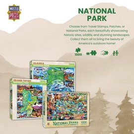 MasterPieces - 1000 Piece Jigsaw Puzzle, Smokey Bear Patches, Fun for Adults, Family, Kids 20"x27"