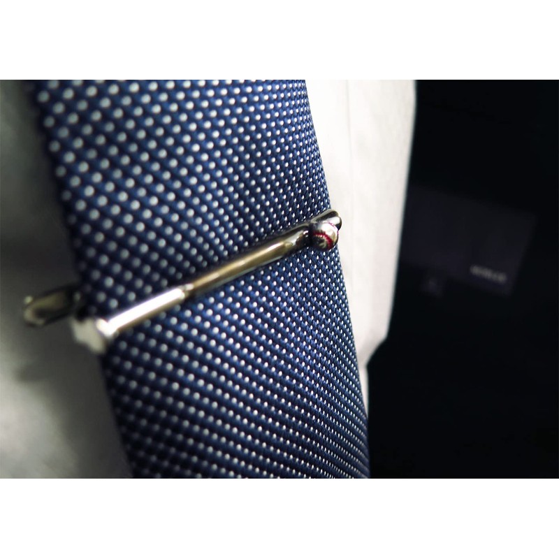 SWANK Baseball Bat & Ball Tie Bar (Black) Tie Clip