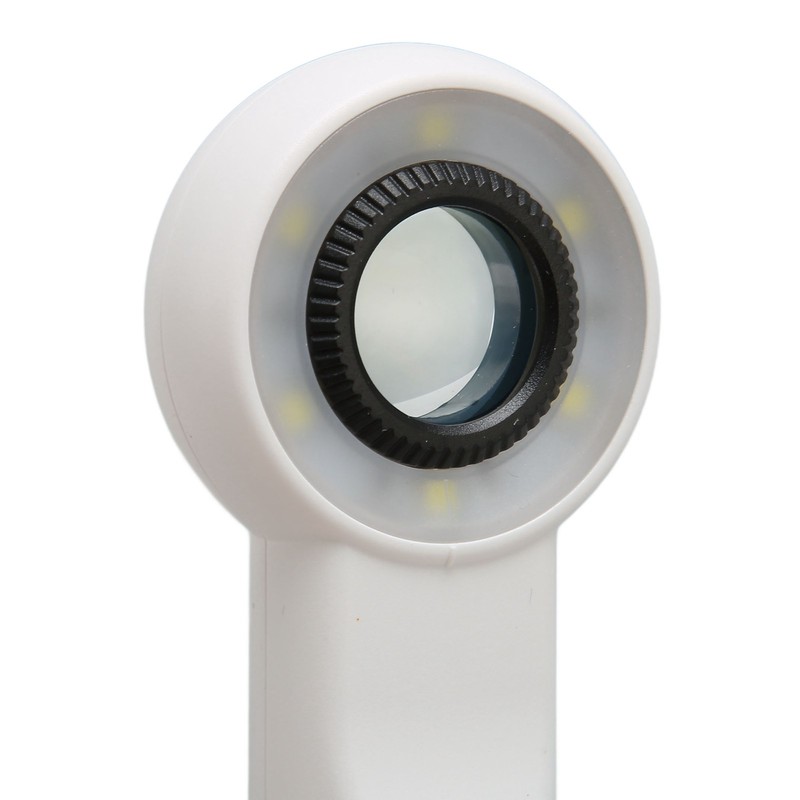 30X Handheld Magnifier 3 Levels Brightness Adjustment Touch Control LED