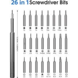 Precision Screwdriver Set, 24 in 1 Mini Screwdriver, Magnetic Driver Bits Set, Pocket Manual Screwdriver Tool Set, Repair Tool Kit