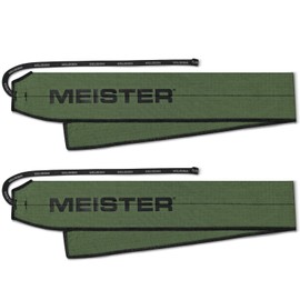 Meister Lockdown Wrist Wraps - Adjustable Non-Stretch Support for Weightlifting, Strength & Cross Training - Ranger Green