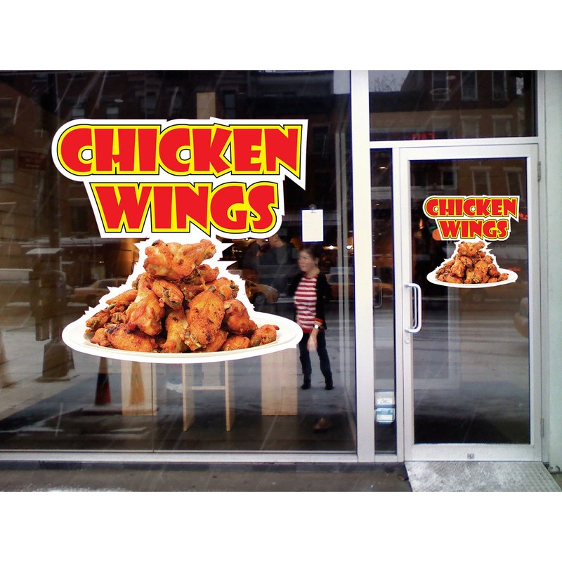 Chicken Wings Concession Restaurant Food Truck Die-Cut Vinyl Sticker 14