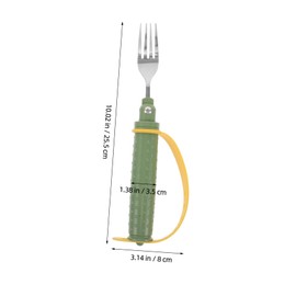TOVINANNA Adaptive Stainless Steel Fork for Elderly Disabled Angle Eating Utensil Portable Design Easy to Clean for Care Assistance Needs