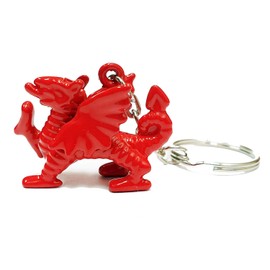 Welsh Wales Red Dragon Metal Keyring Key Ring