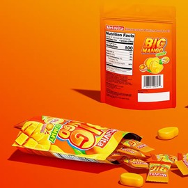 Peelable Mango Gummy Candy, 40 Pieces Big Mango Peeling Candy, Juicy & Chewy, Resealable 5oz Per Bag, Holiday Gifts for Kids & Adults(2 Pack)