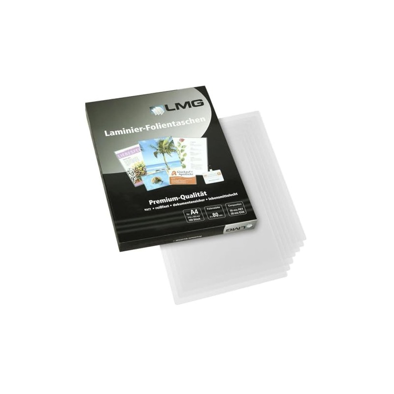 LMG 25 Laminating Pouches Matt for A4 (LMGA4-80M-25) Brand: