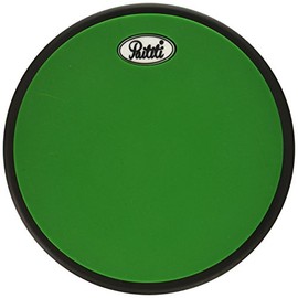 PAITITI 8 Inch Silent Portable Practice Drum Pad Round Shape with Carrying Bag Green Color
