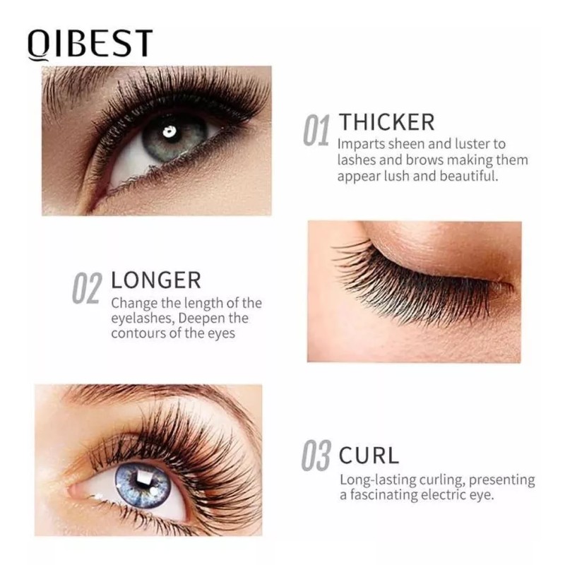 Qibest 3 Serums Tratamiento Crecimiento Pestañas Gruesas Y Largas