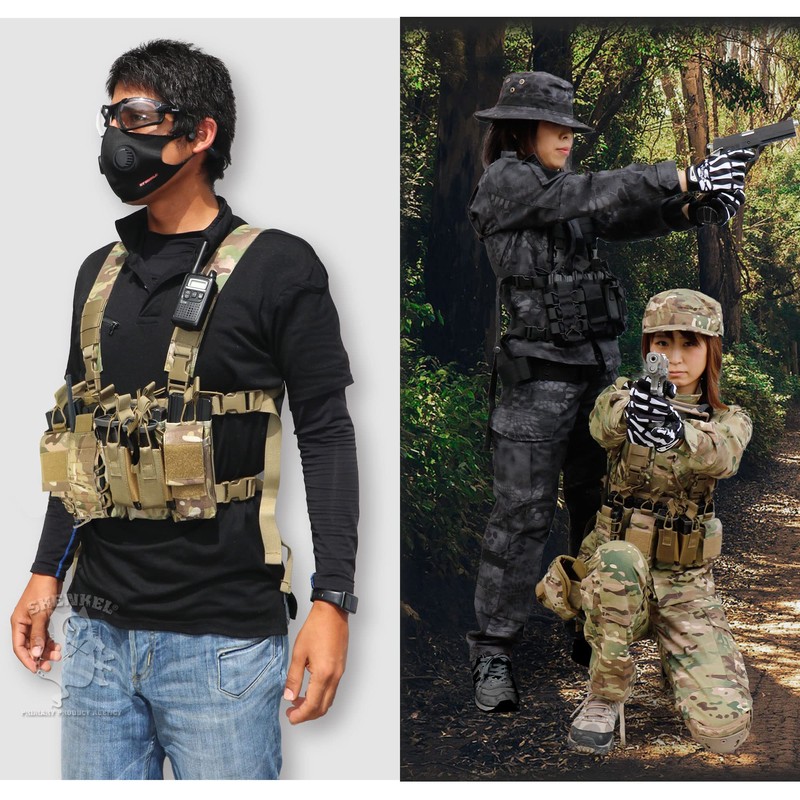 Alpha Label D-3 Type Chest Rig, Lightweight, Compact (MC Multicam),