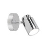 meineWunschleuchte Bathroom Wall Spotlight 1-Bulb Silver Chrome Swivelling IP44