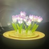 Hplvetoys 20 Tulips,Tulip Night Light LED Decoration Lamp,Glass Artificial Flower