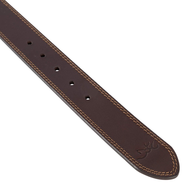 Browning Mens Rugged Belts Leather Slug, Brown, No Camo, 34