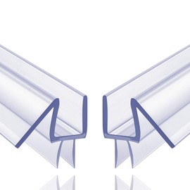 2-Pack Butecare Frameless Shower Door Bottom Seal for Glass Doors – Stop Shower Leaks and Create a Water Barrier (3/8” x 39”)