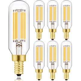 Leools E12 LED Bulb Dimmable 6W Equal 60 watt Light Bulb Soft White 3000K T6 T25 E12 Candelabra Bulb 60 watt for Chandeliers,Ceiling Fan,Pendant,Wall sconces AC120V 600LM e12 Light Bulb 6Pack