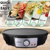 nutrichef Electric Crepe Maker Pan & Griddle, 12 Inch Nonstick