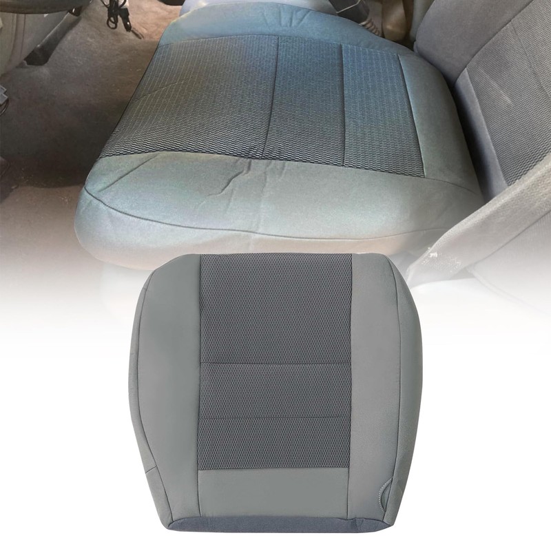 SecosAutoparts Front Driver Side Bottom Replacement Cloth Seat Cover Gray