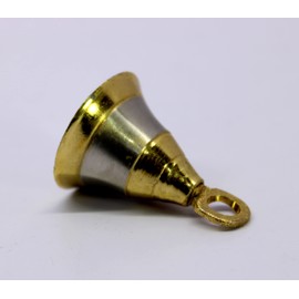 eSplanade Brass Pooja Mandir and Decorative Bells | Pack of 10 | 2" Inches - Golden & Silver