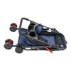 Foldable Pet Stroller with Weather Cover,4 Wheels Pet Strolling Cart