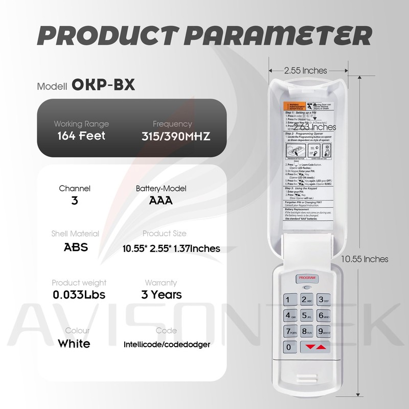1 for OKP-BX Overhead Door Garage Opener Keypad - Compatible