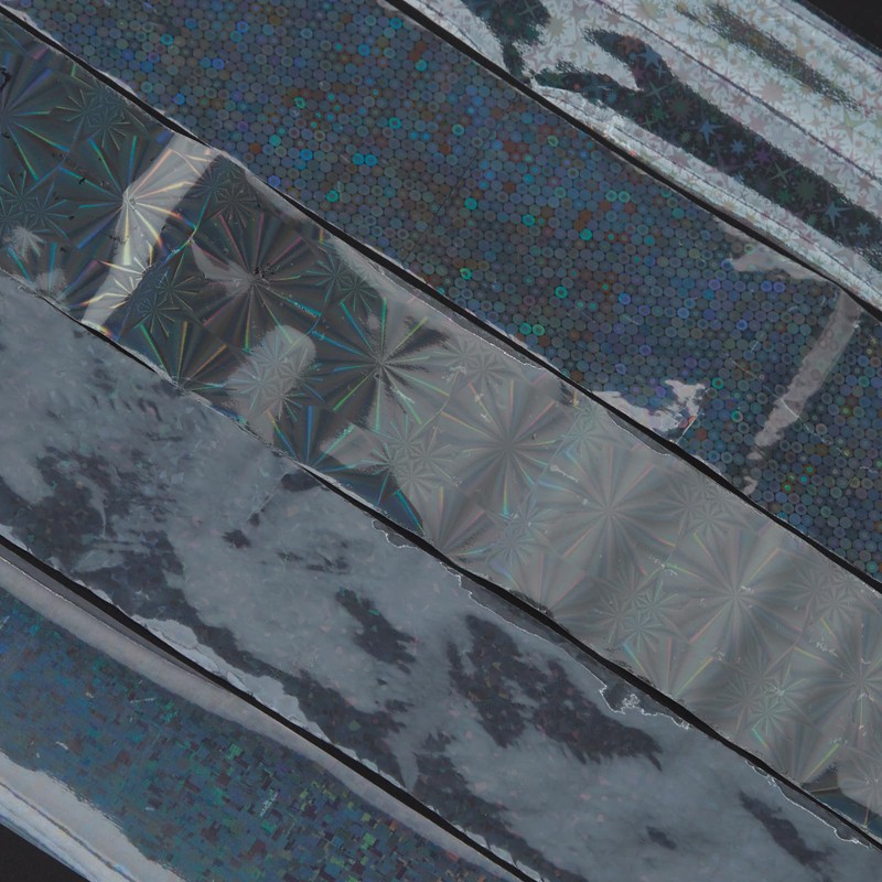 XEAOHESY 15 Rolls Aurora Transparent Nail Foil Transfer Stickers Laser